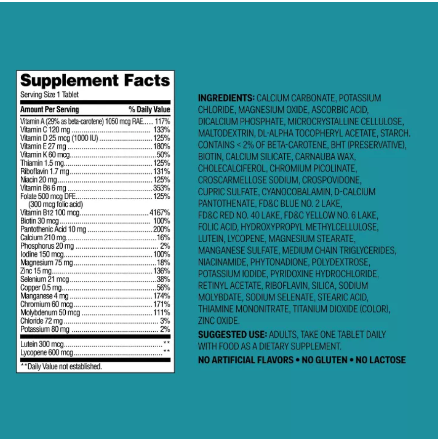 MEN'S 50+ MULTI-VITAMIN TABLETS UP&UP™