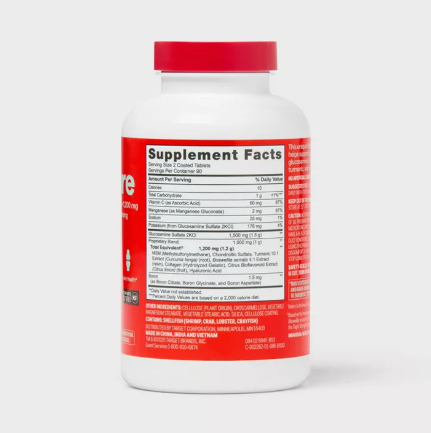 GLUCOSAMINE CHONDROITIN TRIPLE STRENGTH COATED DIETARY SUPPLEMENT TABLETS  UP&UP™