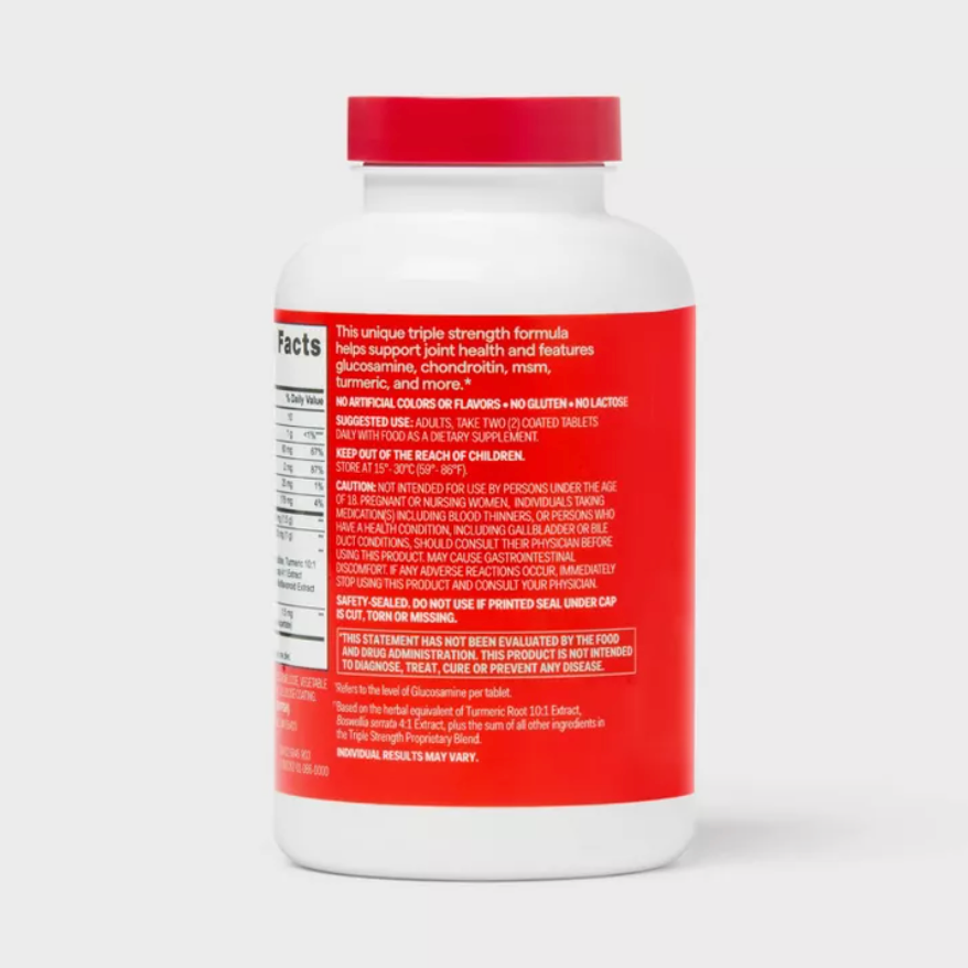 GLUCOSAMINE CHONDROITIN TRIPLE STRENGTH COATED DIETARY SUPPLEMENT TABLETS  UP&UP™