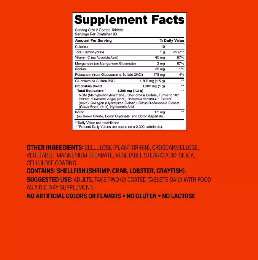 GLUCOSAMINE CHONDROITIN TRIPLE STRENGTH COATED DIETARY SUPPLEMENT TABLETS  UP&UP™