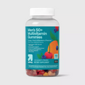 MEN'S MULTIVITAMIN 50+ VEGAN GUMMIES - BLUEBERRY CHERRY ORANGE  UP&UP