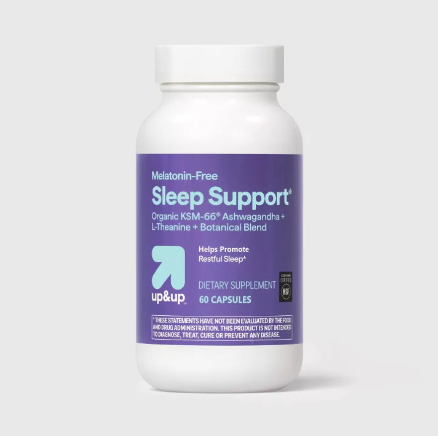 MELATONIN-FREE SLEEP COMBO OF ASHWAGANDHA, L-THEANINE AND BOTANICAL CAPSULES DIETARY SUPPLEMENT CAPSULES UP&UP™