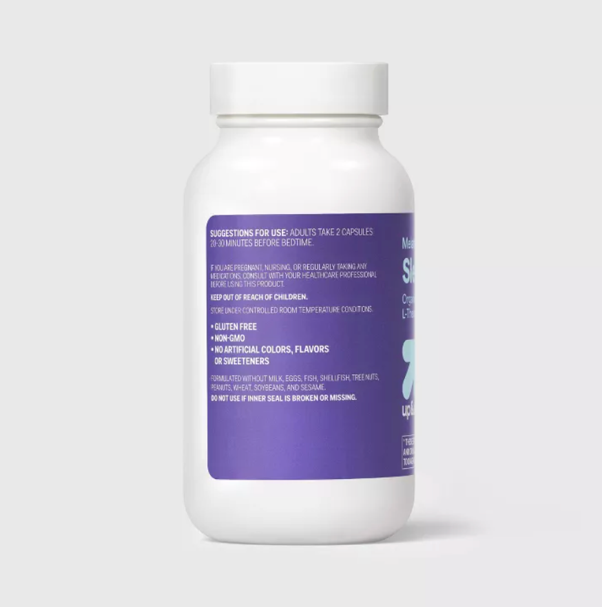 MELATONIN-FREE SLEEP COMBO OF ASHWAGANDHA, L-THEANINE AND BOTANICAL CAPSULES DIETARY SUPPLEMENT CAPSULES UP&UP™