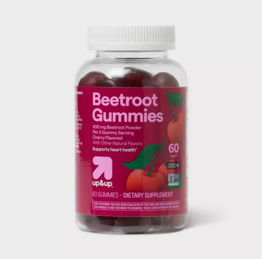 GREENS AND SUPERFOOD SUPPLEMENTS BEET GUMMIES UP&UP™: GLUTEN-FREE, NO SYNTHETIC COLORS, NON-GMO