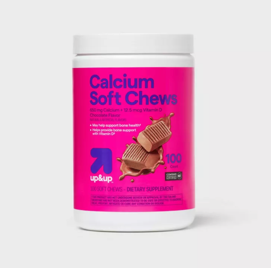 CALCIUM SOFT CHEWS MULTIVITAMIN CHEWABLES UP&UP™: GLUTEN-FREE, NSF CERTIFIED