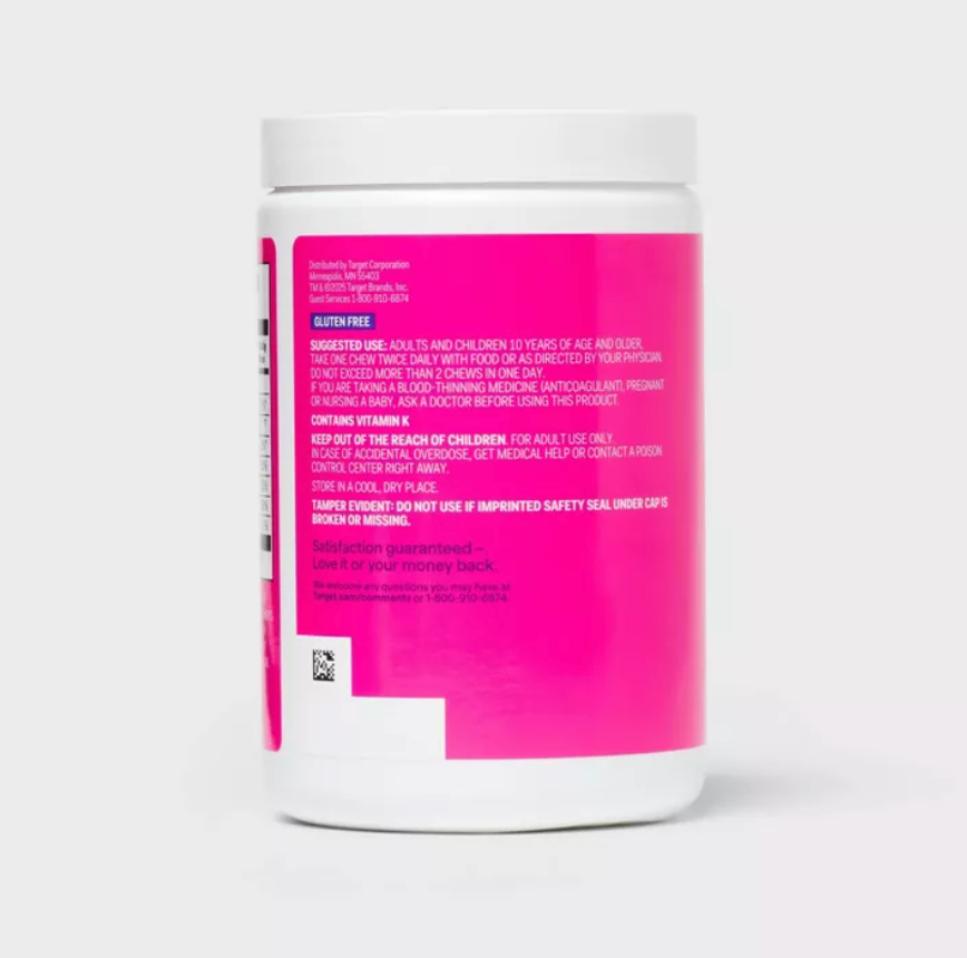 CALCIUM SOFT CHEWS MULTIVITAMIN CHEWABLES UP&UP™: GLUTEN-FREE, NSF CERTIFIED