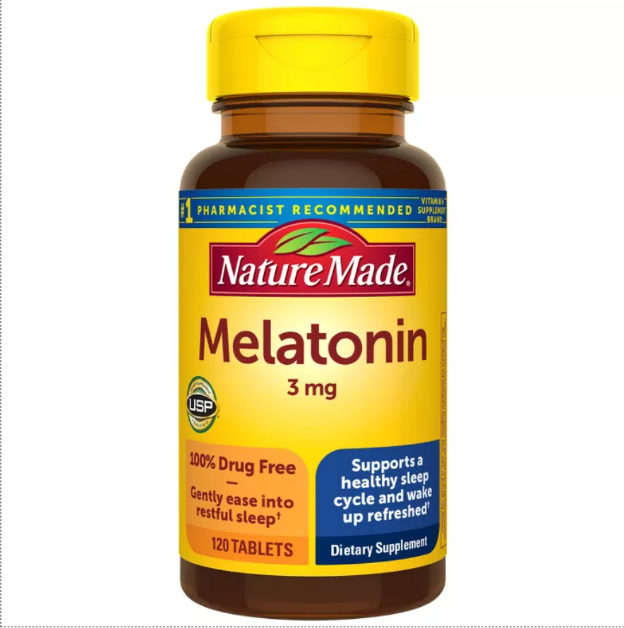 NATURE MADE MELATONIN 3 MG TABLETS, 100% DRUG FREE SLEEP AID FOR ADULTS, USP VERIFIED