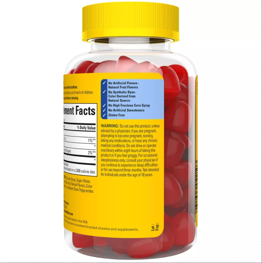 NATURE MADE MELATONIN SLEEP GUMMIES: GLUTEN-FREE SUPPLEMENT WITH STRAWBERRY FLAVOR