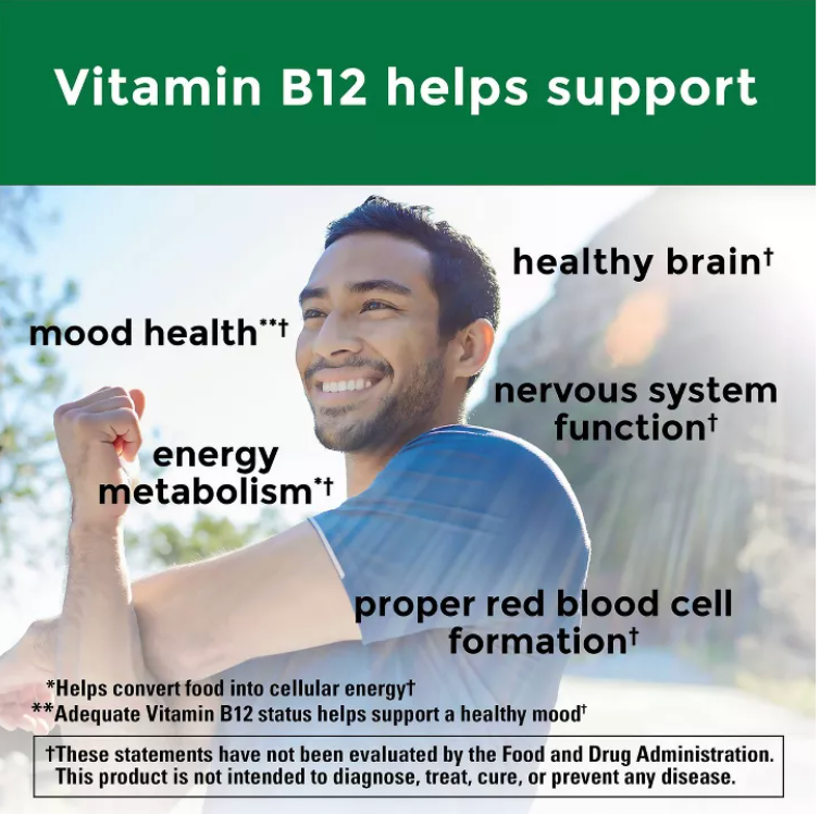 NATURE MADE ENERGY VITAMIN B12 1000 MCG GUMMIES - CHERRY & MIXED BERRY -: GLUTEN-FREE, NO ARTIFICIAL FLAVORS