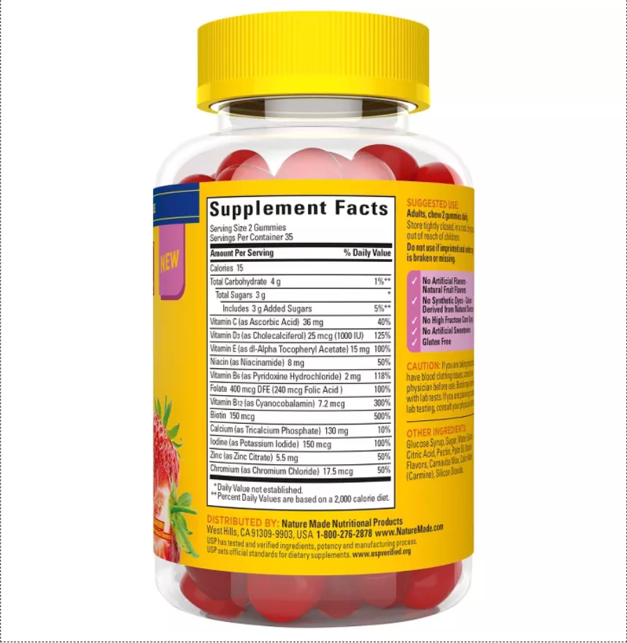 NATURE MADE WOMEN MULTIVITAMIN GUMMIES, USP VERIFIED
