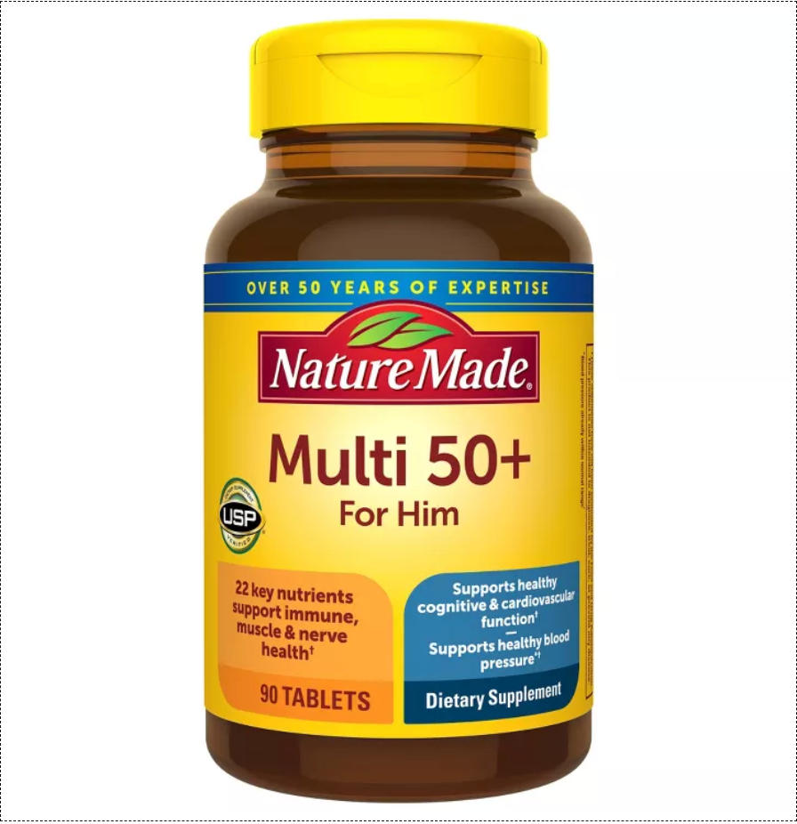 NATURE MADE MULTIVITAMIN FOR HIM 50+, MENS MULTIVITAMINS, USP VERIFIED