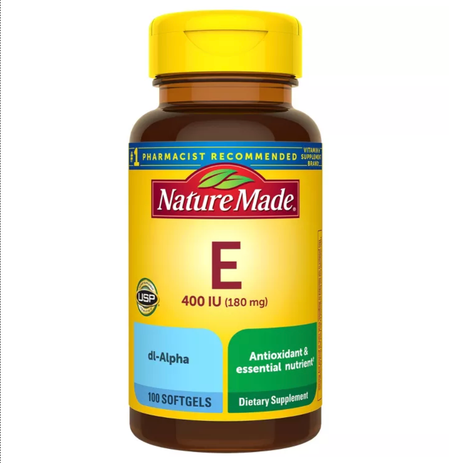 NATURE MADE VITAMIN E 180 MG (400 IU) DL-ALPHA FOR ANTIOXIDANT SUPPORT, SOFTGELS, USP VERIFIED