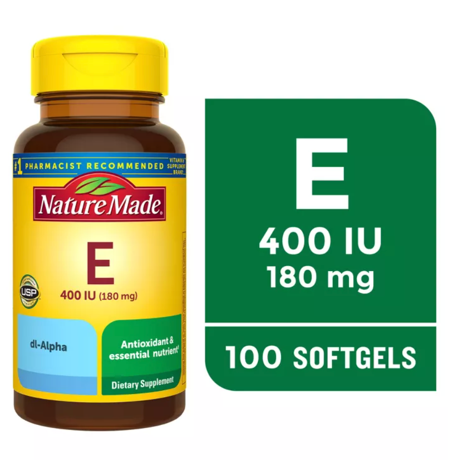 NATURE MADE VITAMIN E 180 MG (400 IU) DL-ALPHA FOR ANTIOXIDANT SUPPORT, SOFTGELS, USP VERIFIED