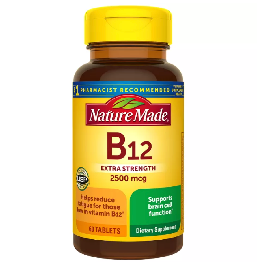 NATURE MADE EXTRA STRENGTH VITAMIN B12 2500 MCG, B12 VITAMIN TABLETS, ENERGY METABOLISM SUPPORT, USP VERIFIED