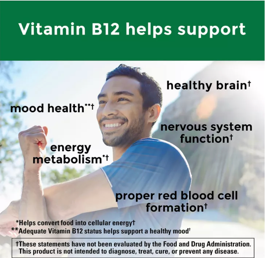 NATURE MADE EXTRA STRENGTH VITAMIN B12 2500 MCG, B12 VITAMIN TABLETS, ENERGY METABOLISM SUPPORT, USP VERIFIED