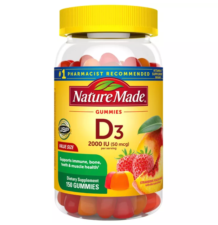 NATURE MADE VITAMIN D3 2000 IU (50 MCG), FOR BONE HEALTH AND IMMUNE SUPPORT VITAMIN GUMMIES