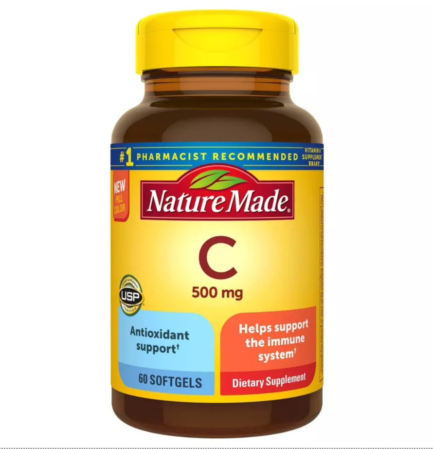 NATURE MADE EXTRA STRENGTH DOSAGE VITAMIN C GUMMIES 500MG PER SERVING - TANGERINE FLAVOR, USP VERIFIED NATURE MADE VITAMIN C 500 MG SOFTGELS, USP VERIFIED