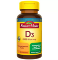 NATURE MADE VITAMIN D3 2000 IU (50 MCG) TABLETS, MUSCLE, TEETH, BONE & IMMUNE SUPPORT SUPPLEMENT, USP VERIFIED