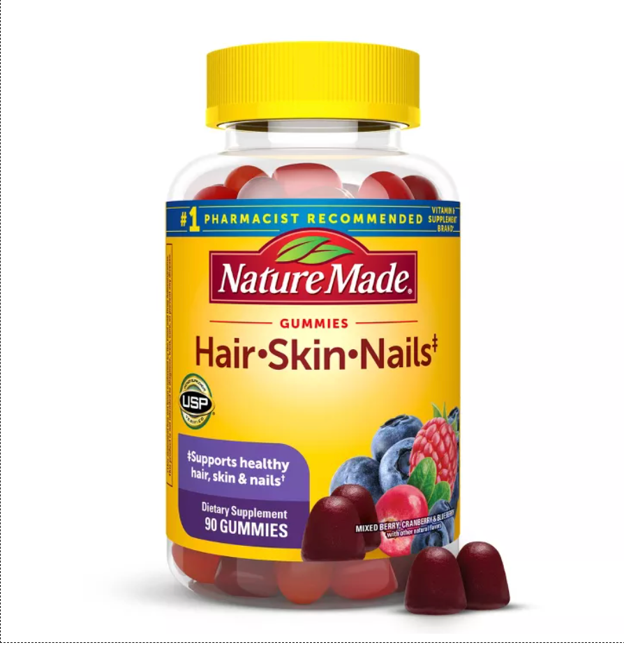 NATURE MADE HAIR, SKIN & NAILS 2500 MCG GUMMIES - MIXED BERRY