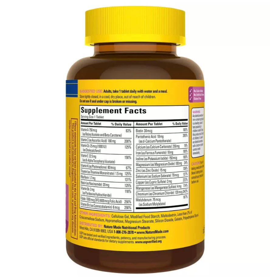 NATURE MADE WOMEN MULTIVITAMIN TABLETS, USP VERIFIED