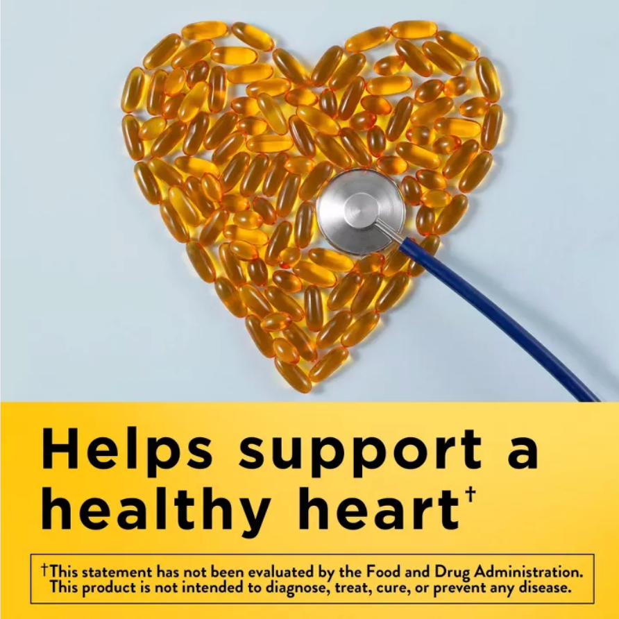 NATURE MADE FISH OIL SUPPLEMENTS 1200 MG, OMEGA 3 SUPPLEMENTS FOR HEALTHY HEART SUPPORT, SOFTGELS, USP VERIFIED