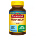 NATURE MADE EXTRA STRENGTH MAGNESIUM OXIDE 400MG, MUSCLE, NERVE, BONE, HEART SUPPORT SOFTGELS - 60CT