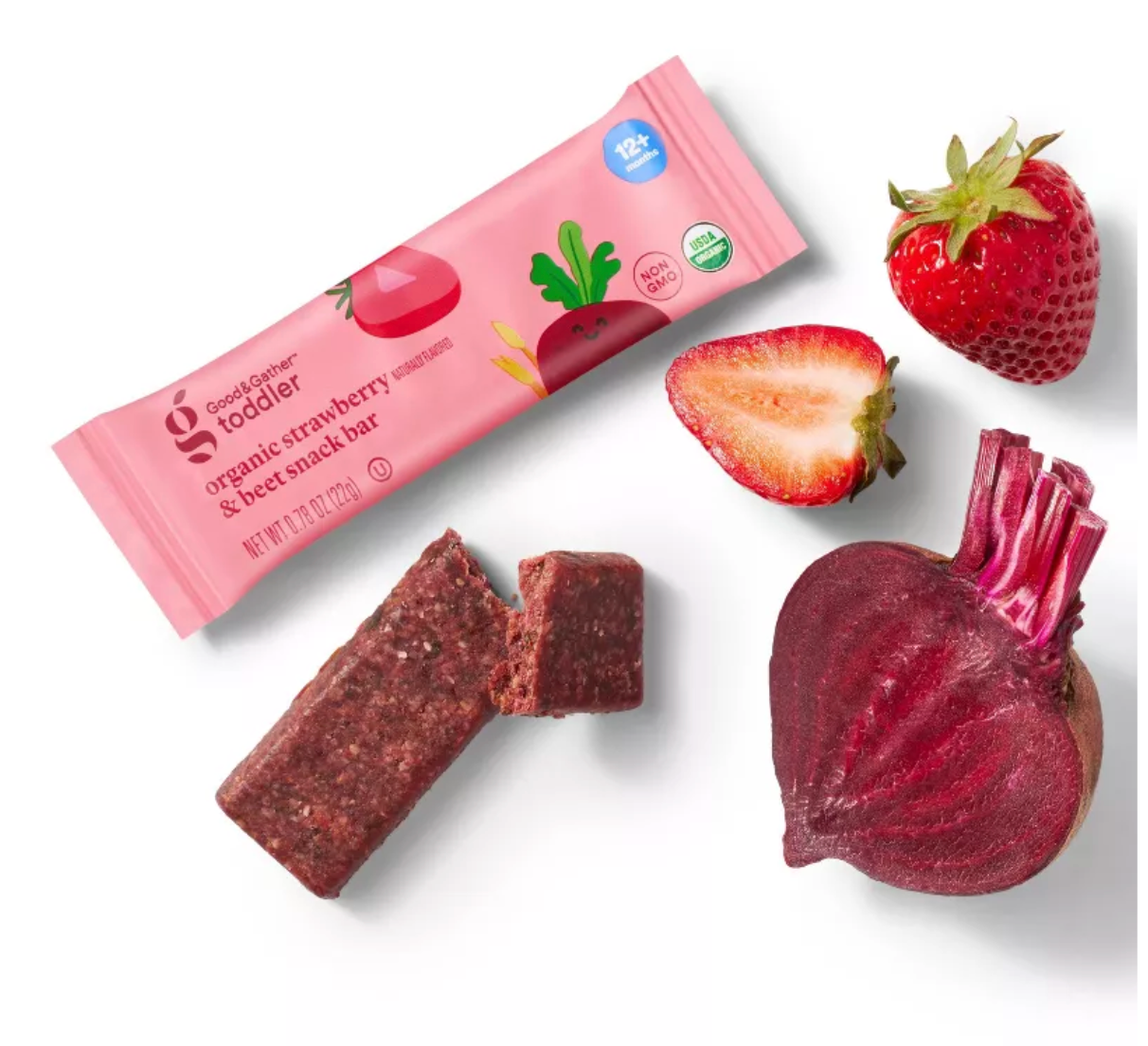 GOOD & GATHER STRAWBERRY + BEET SNACK BARS 12M+