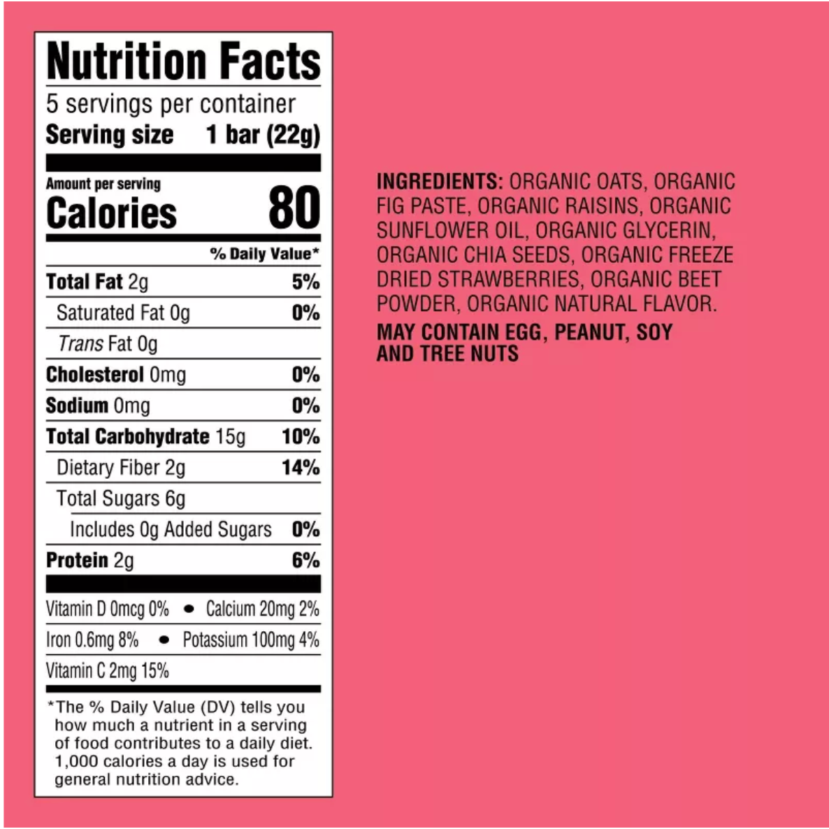 GOOD & GATHER STRAWBERRY + BEET SNACK BARS 12M+