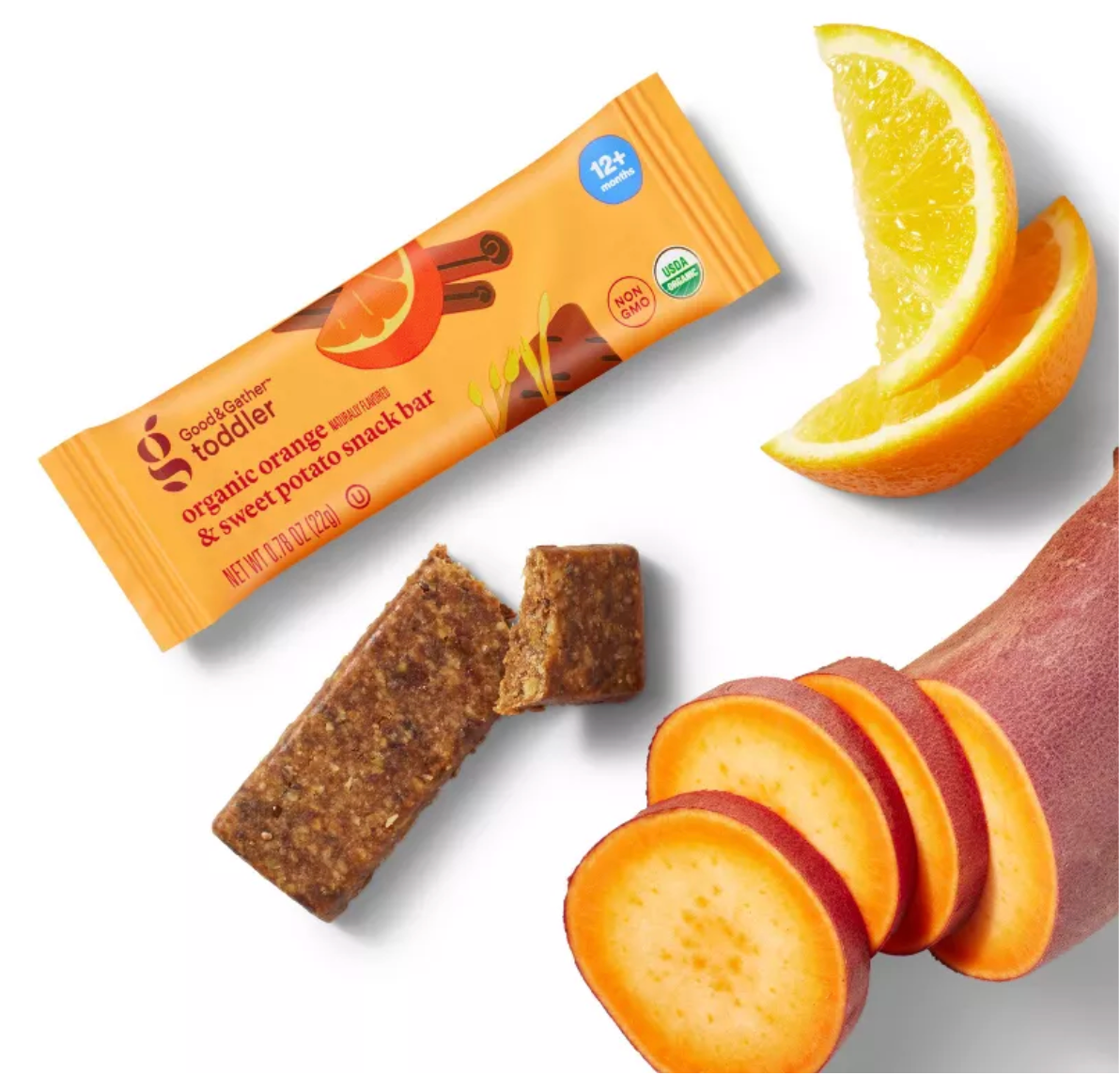 GOOD & GATHER ORANGE SWEET POTATO SNACK BARS 12M+