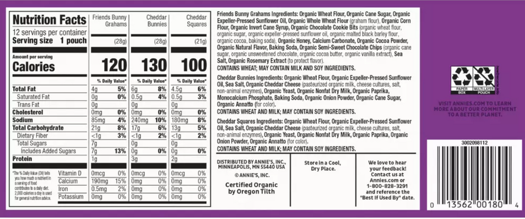 DUO PACK ANNIES SNACK MIX