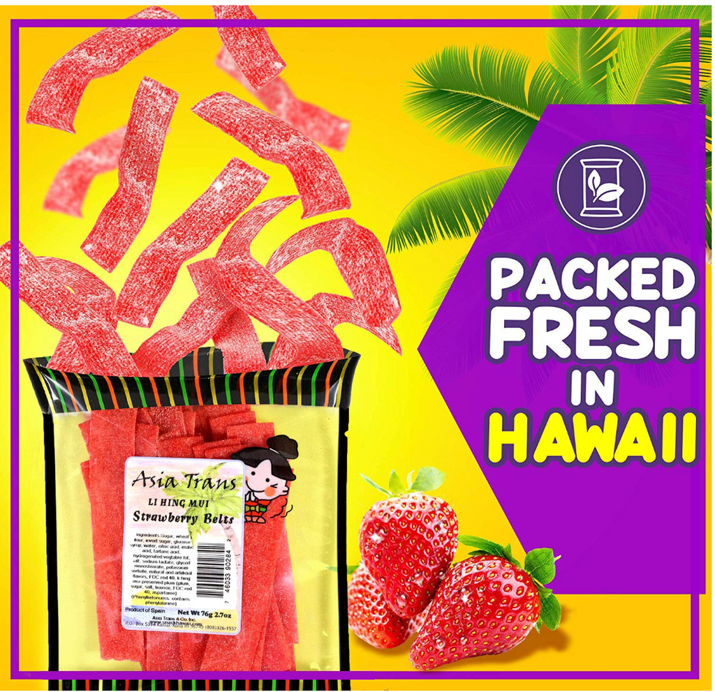 HAWAII: LI HING MUI STRAWBERRY BELTS