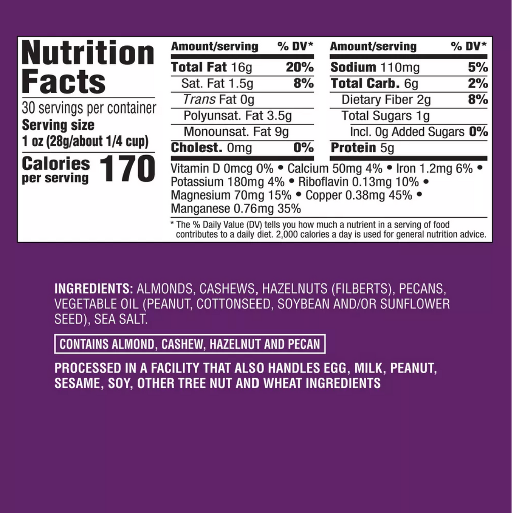SEA SALT ROASTED MIXED NUTS