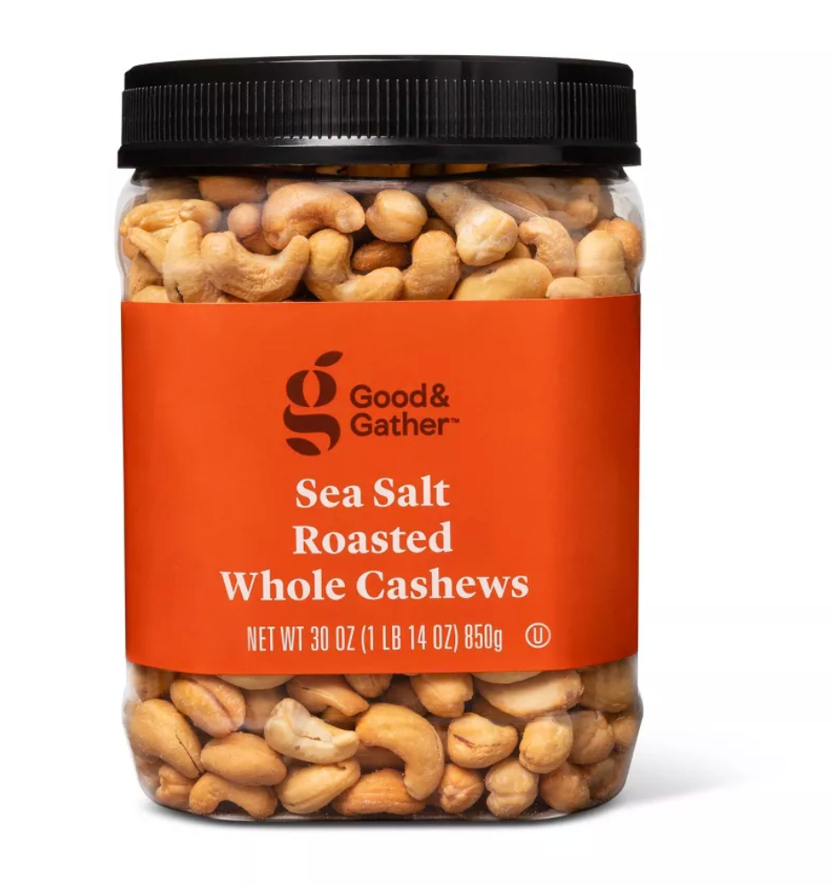 SEA SALT ROASTED WHOLE CASHEWS
