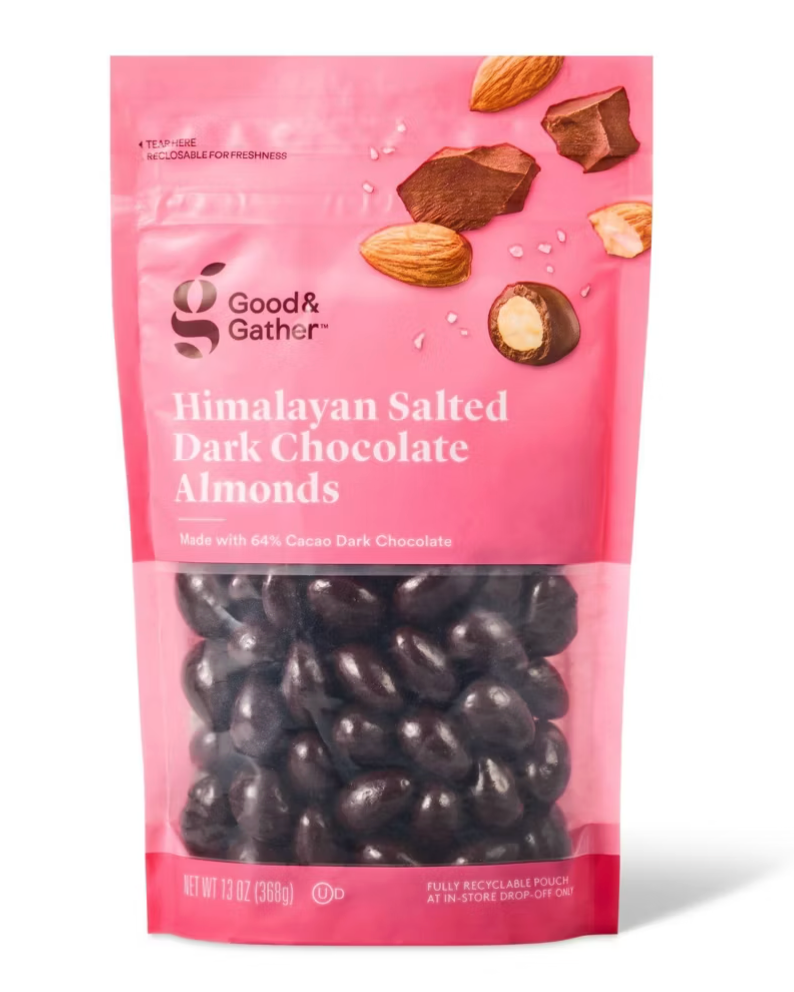 HIMALAYAN SALTED DARK CHOCOLATE ALMONDS