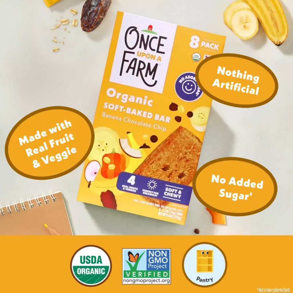 ONCE UPON A FARM BANANA CHOCO CHIP SOFT BAKED BARS