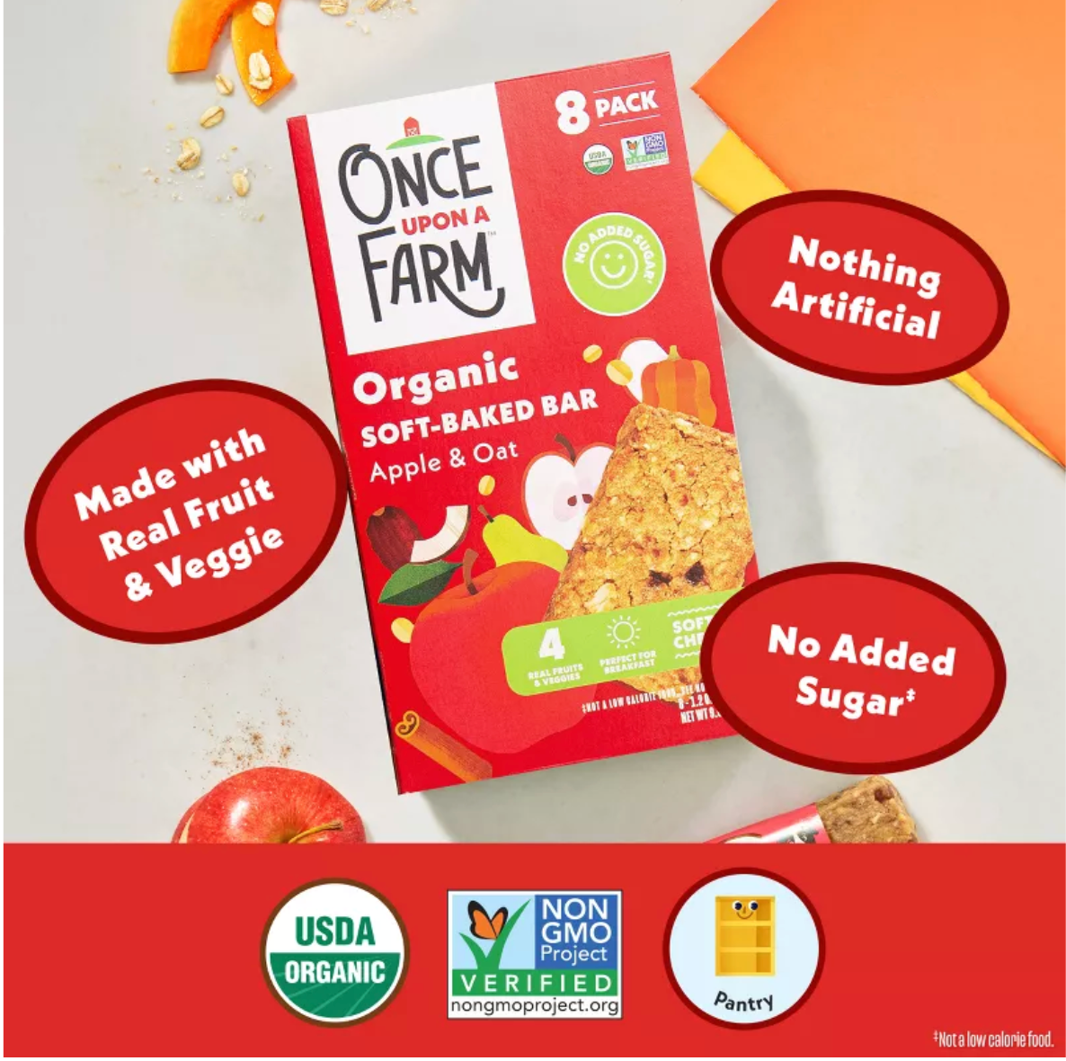 ONCE UPON A FARM SOFT APPLE AND OAT BAKED BARS