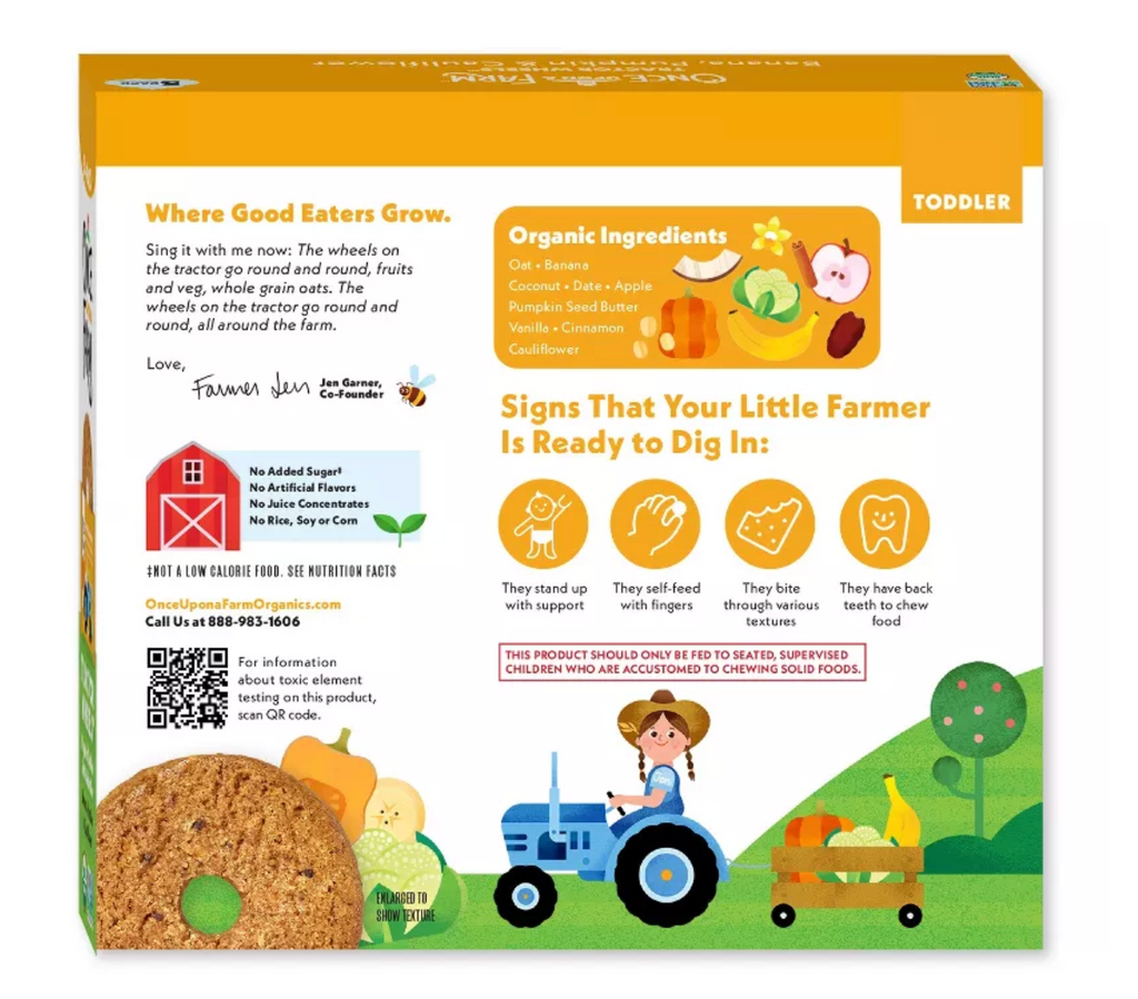 ONCE UPON A FARM BANANA PUMPKIN & CAULIFLOWER TRACTOR WHEELS