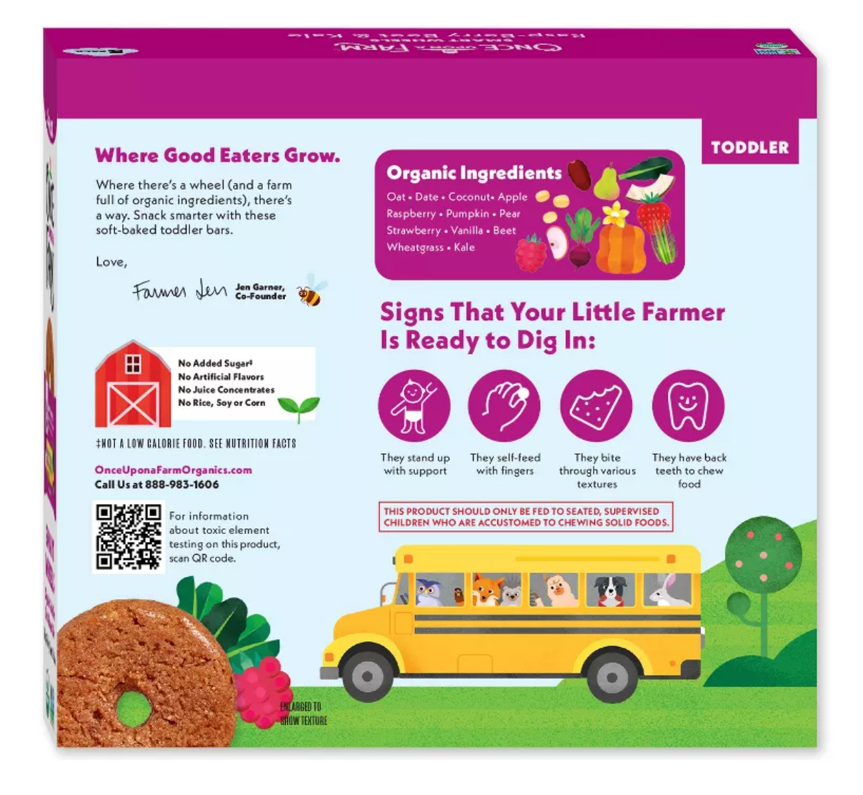 ONCE UPON A FARM TRACTOR RASP-BERRY + KALE WHEELS