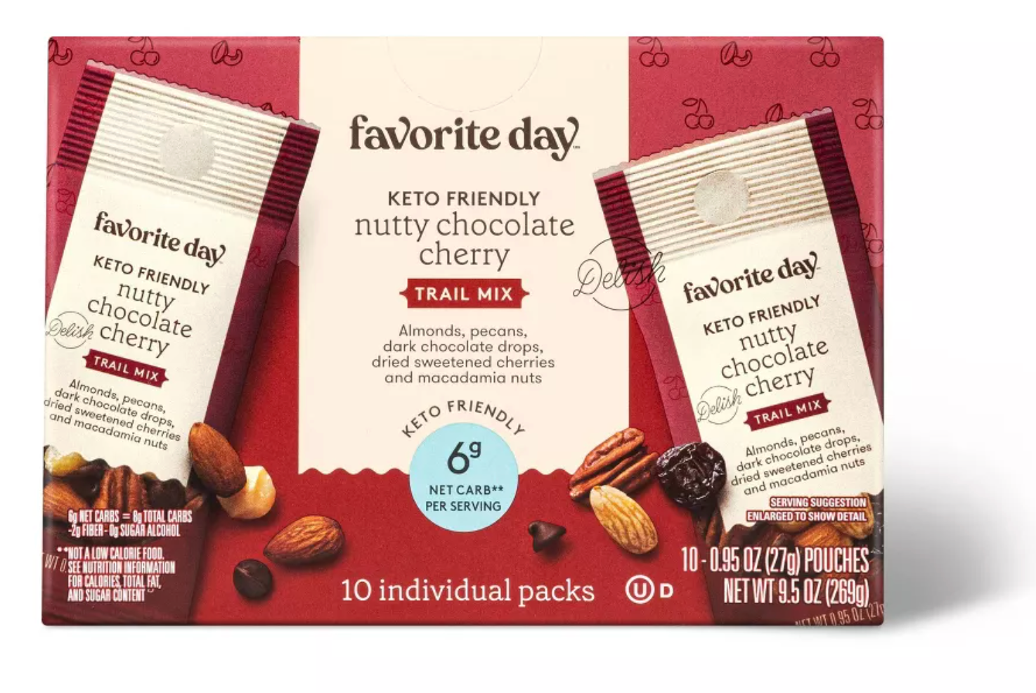 FAVORITE DAY TRAIL MIX KETO FRIENDLY NUTTY CHOCOLATE CHERRY