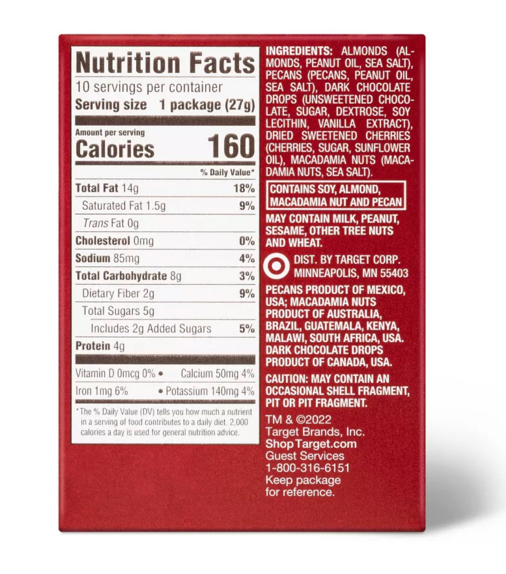 FAVORITE DAY TRAIL MIX KETO FRIENDLY NUTTY CHOCOLATE CHERRY