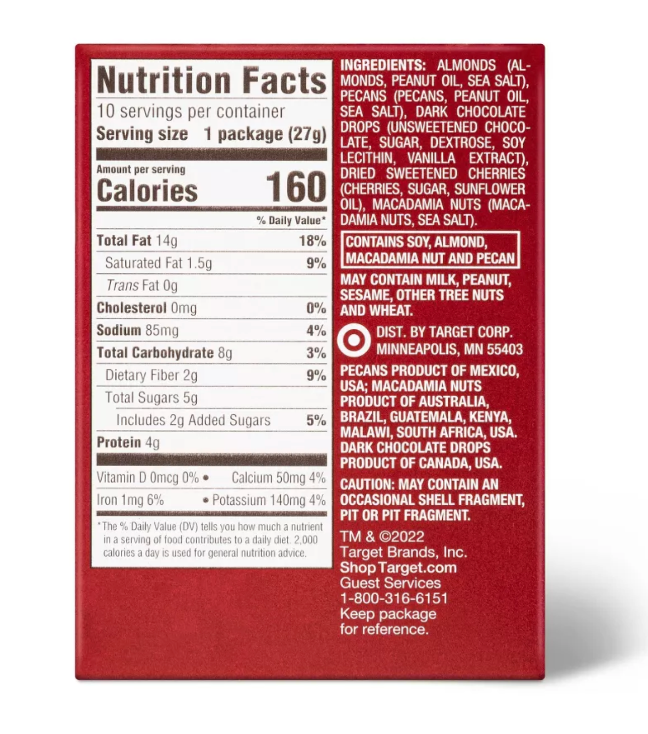FAVORITE DAY TRAIL MIX KETO FRIENDLY NUTTY CHOCOLATE CHERRY