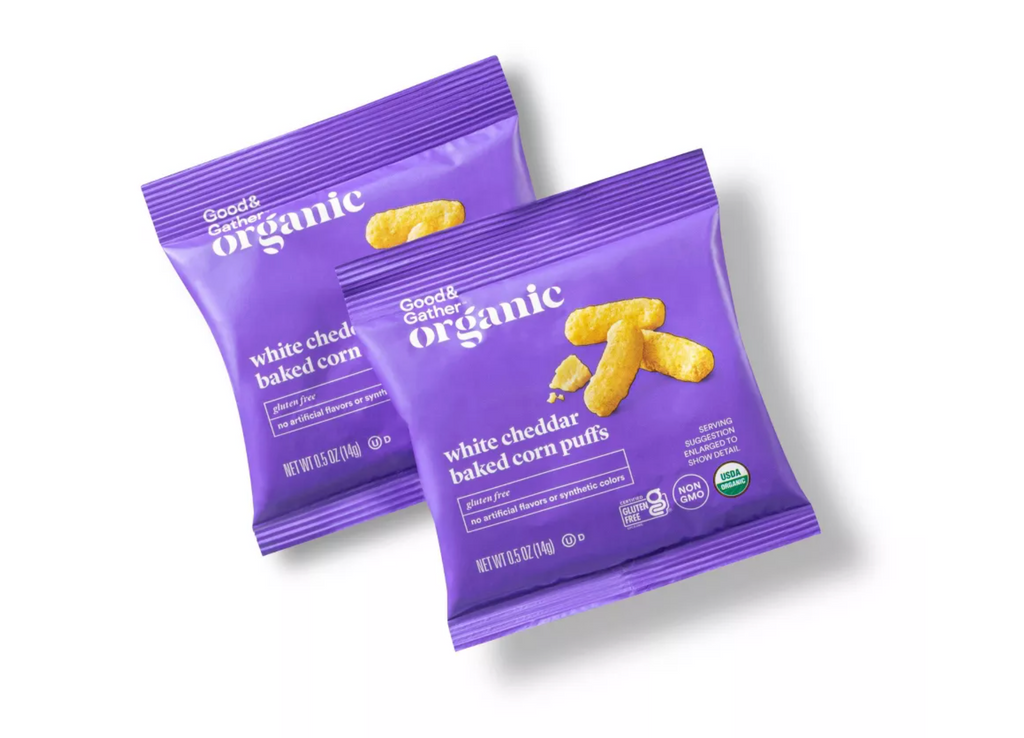 GOOD & GATHER ORGANIC WHITE CHEDDAR PUFFS MULTIPACK