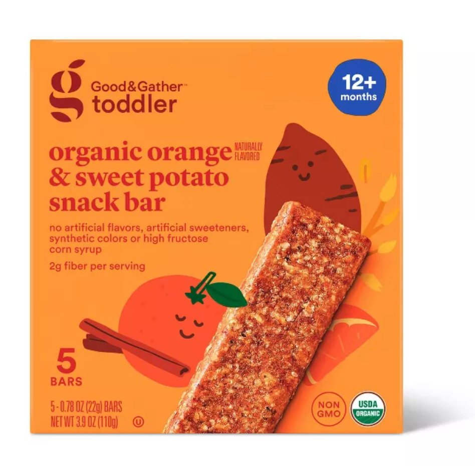 GOOD & GATHER ORANGE SWEET POTATO SNACK BARS 12M+