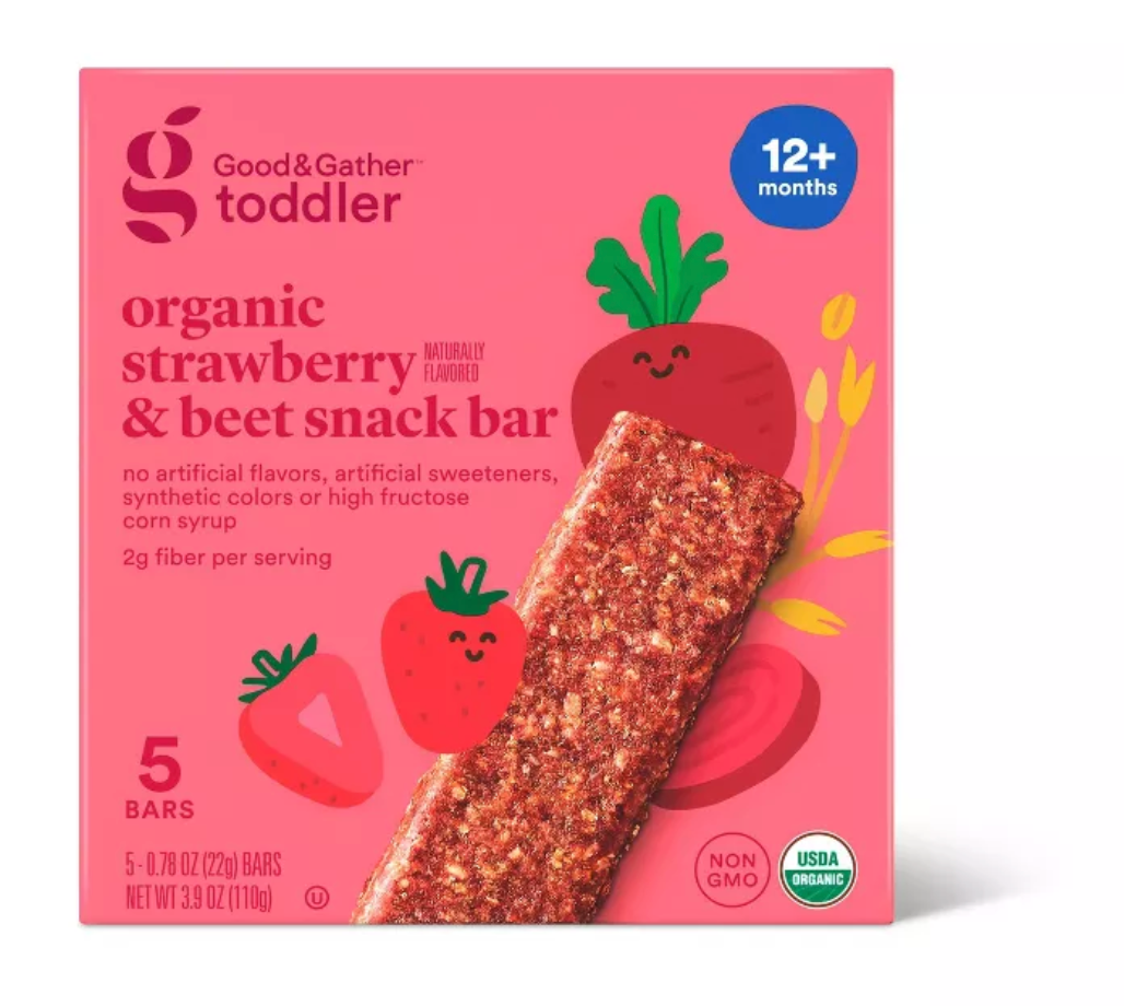 GOOD & GATHER STRAWBERRY + BEET SNACK BARS 12M+