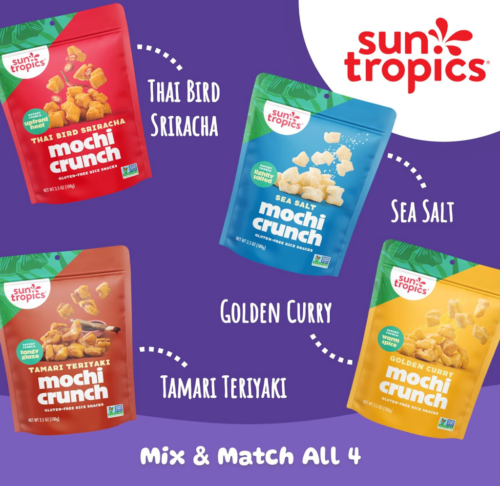 FILIPINAS: SUN TROPICS MOCHI SNACK BITES, PAQUETE VARIADO (6 PAQUETES)