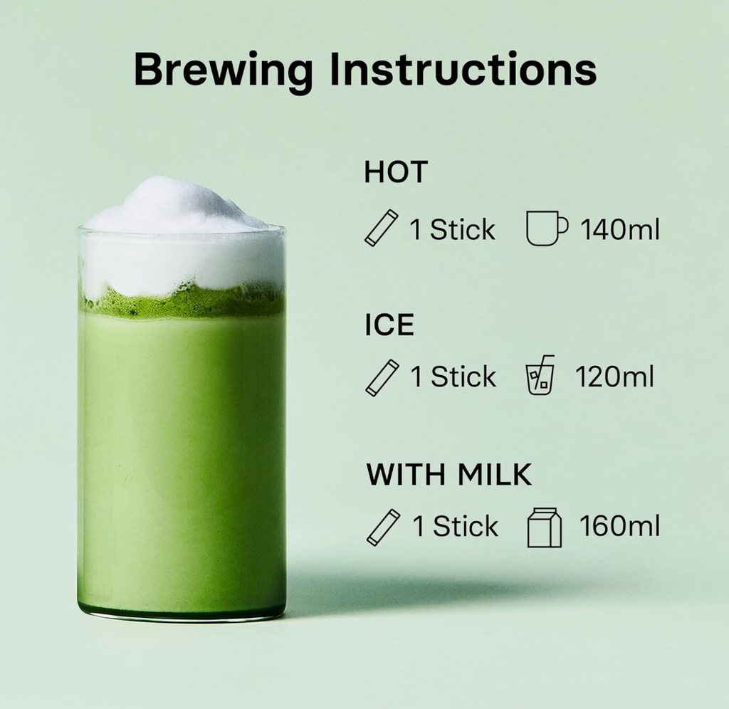 JAPON: OSULLOC TE DE MATCHA CON LECHE DE JEJU ( 7 ONZAS X 10 SOBRES)