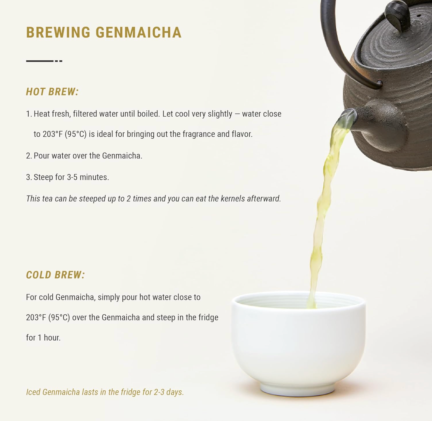 JAPON: SENBIRD GENMAICHA ROASTED BROWN RICE TEA PREMIUM
