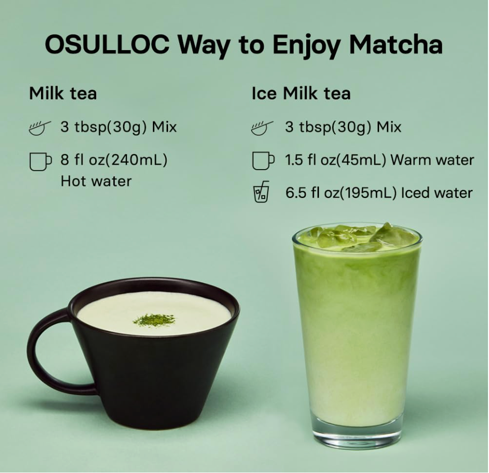 COREA: OSULLOC MATCHA LATTE EN POLVO