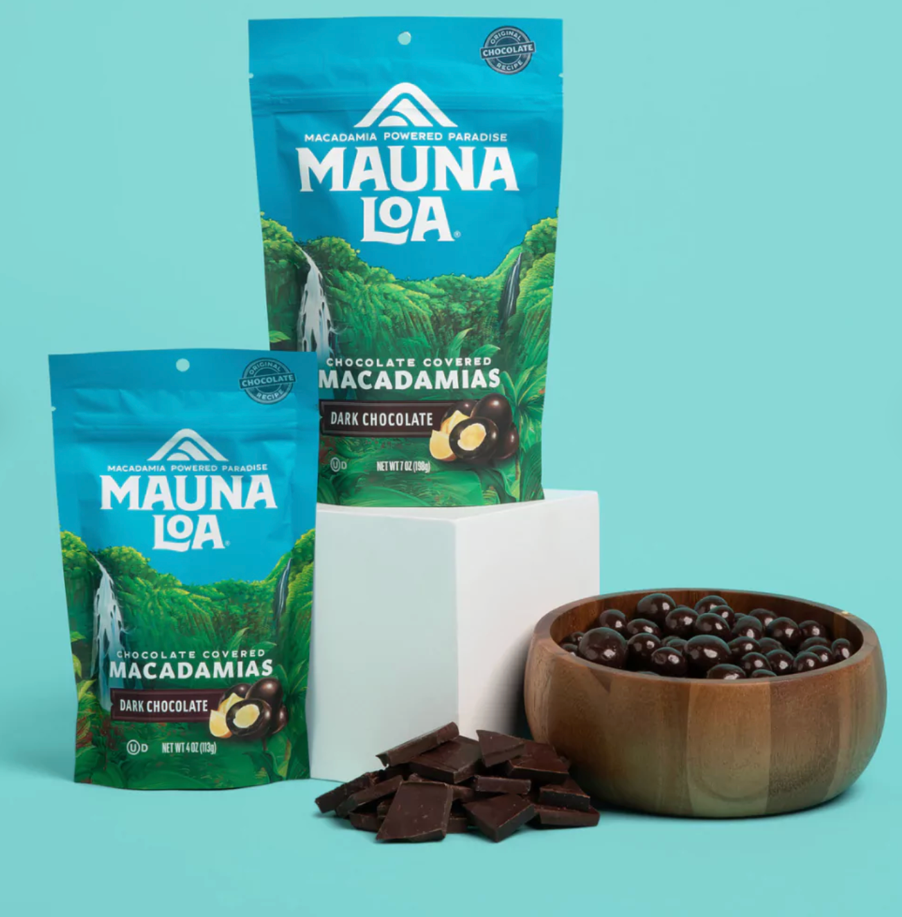 HAWAII: MAUNA LOA  DARK CHOCOLATE MACADAMIA NUTS