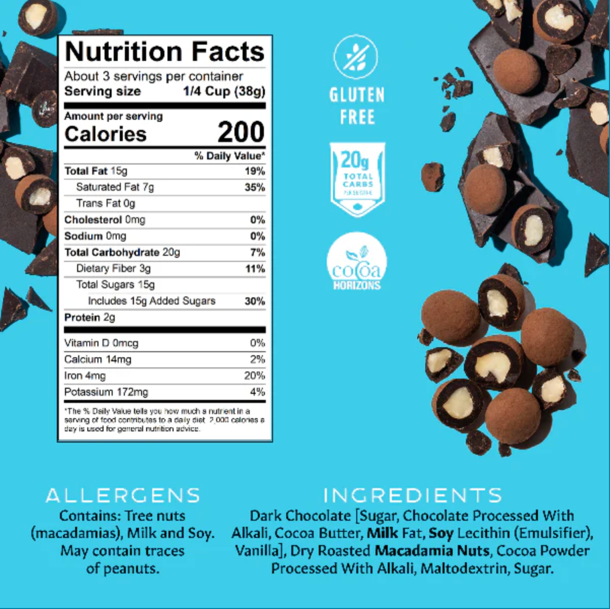 HAWAII: MAUNA LOA  DARK CHOCOLATE MACADAMIA NUTS
